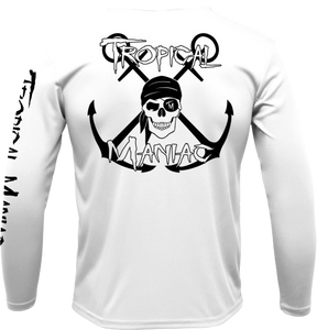 Pirate Cross Anchor Long Sleeve Performance Crew Neck