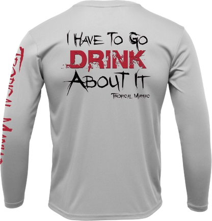 Tropical Maniac "Drink About It" Long Sleeve Performance Crewneck