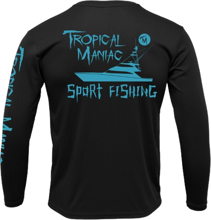 Tropical Maniac Sport Fishing Long Sleeve Performance Crew Neck